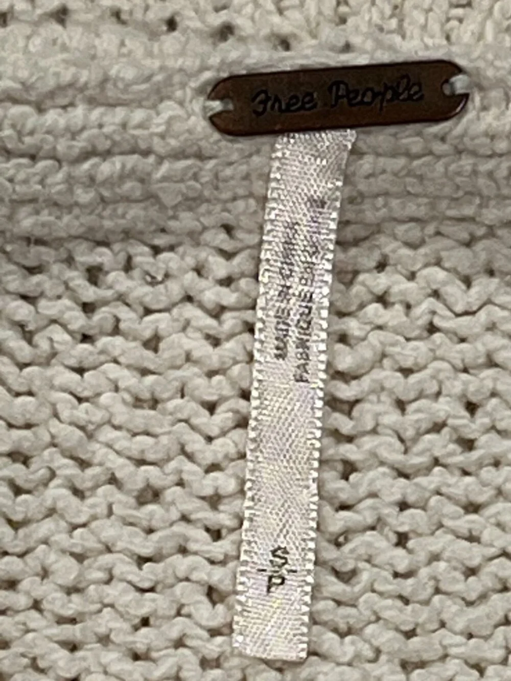 Free People Oversized V-neck Kangaroo Pocket Sweater, Ivory, S